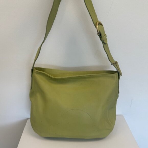 vintage coach bag #4161 green color leather bag - Picture 5 of 11